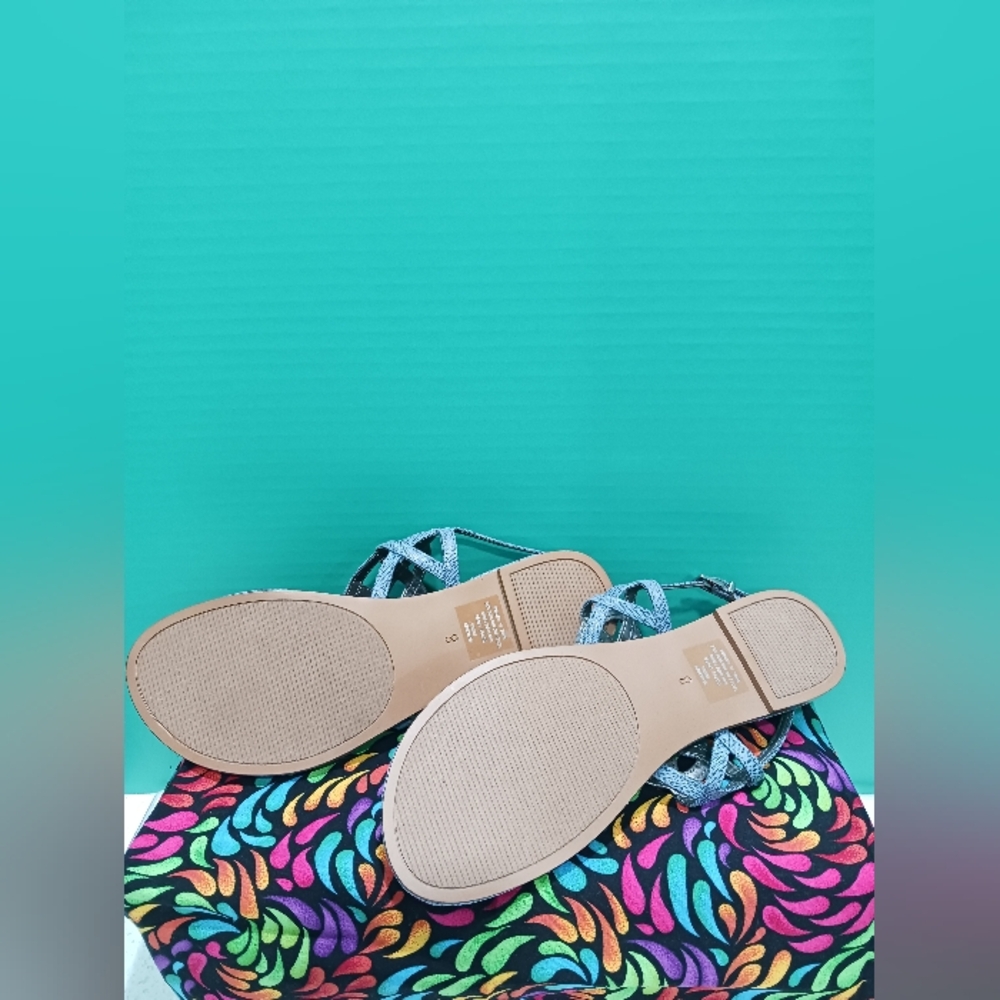 Kelly & Katie Denim Blue Sandals - Picture 4 of 4